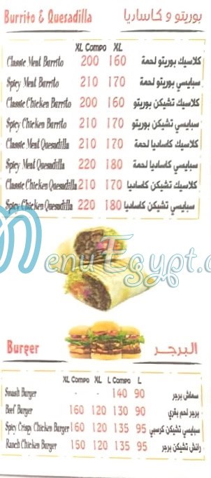 Burrito take away menu 3