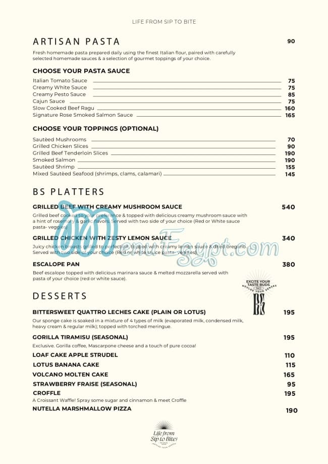 Bitter Sweet menu 5