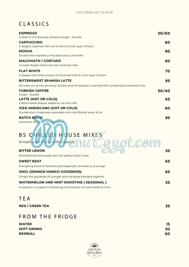Bitter Sweet menu 7