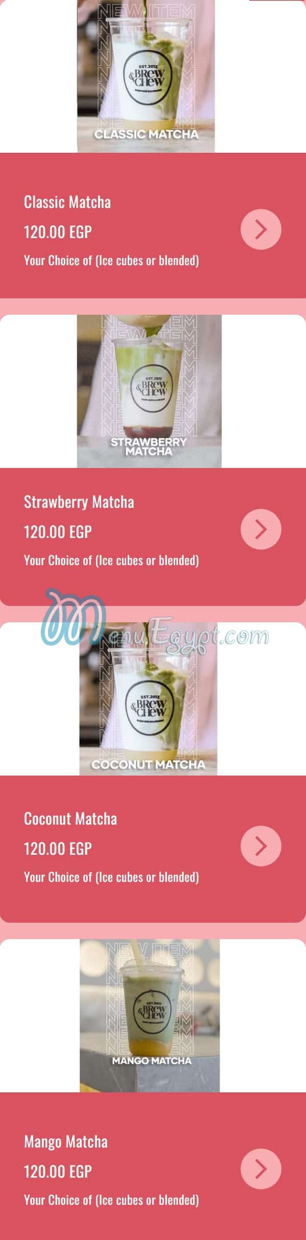 Brew and chew Cafe menu 1