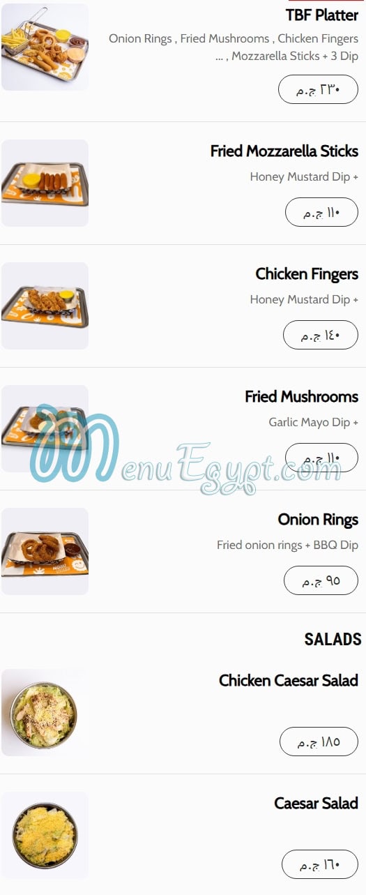 Burger Factory menu 2
