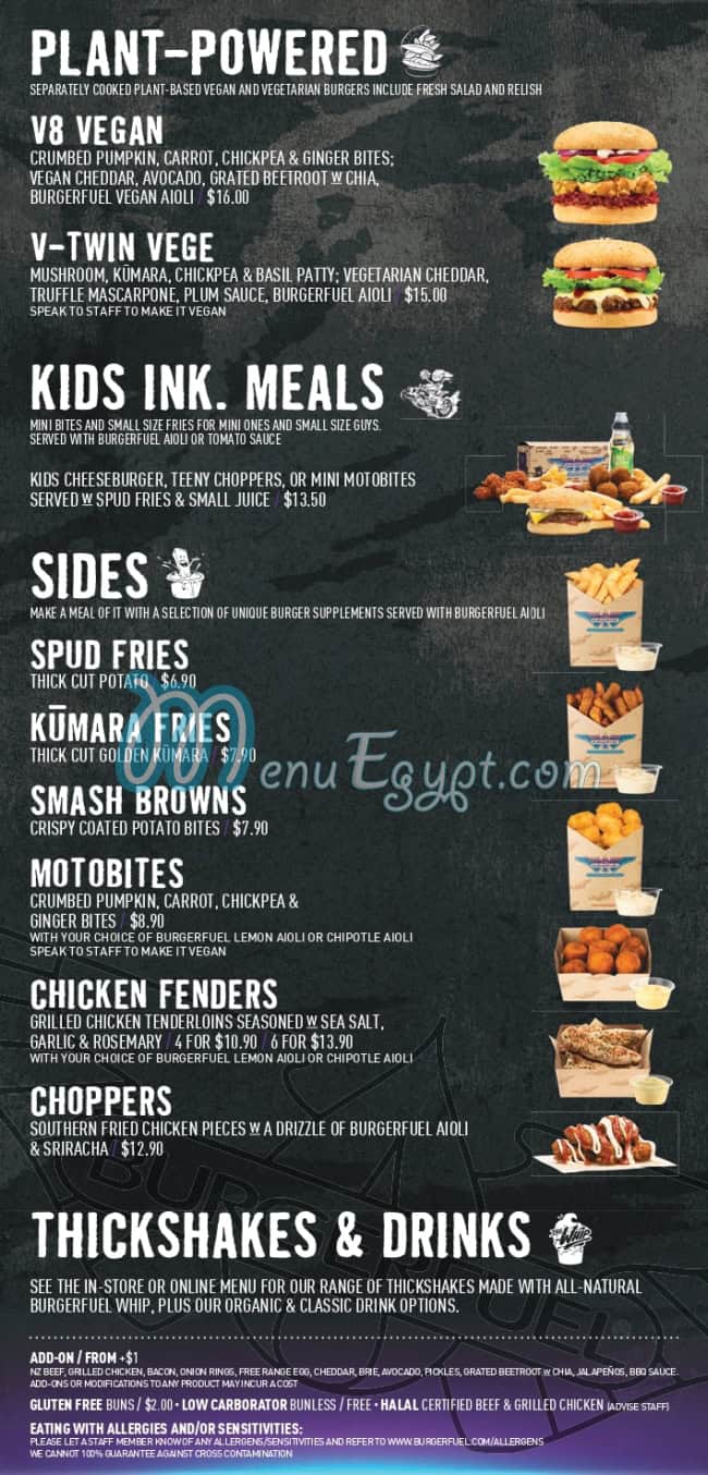 Burger Fuel menu 2