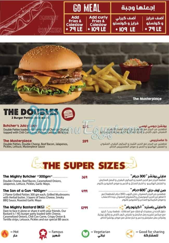 Butchers Burger menu 4
