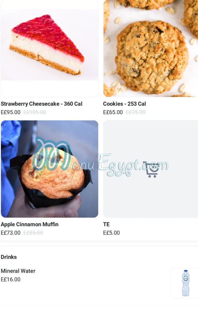 Calories menu page 10 - prices