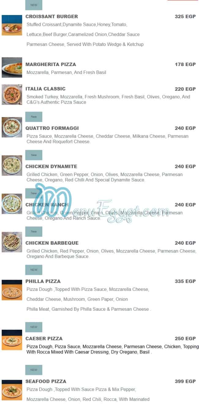 Casper&Gambinis menu 7