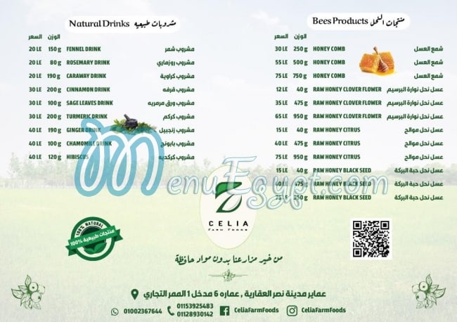 Celia Farm Foods menu 1
