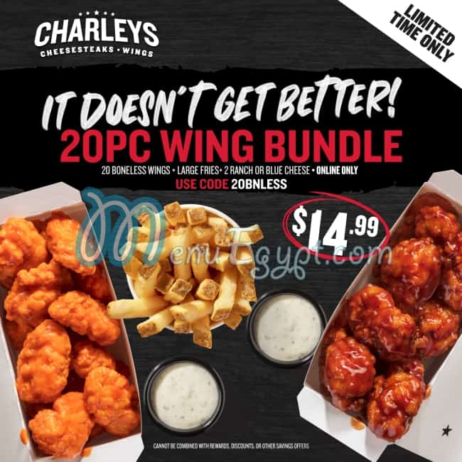 Charleys Philly Steak menu 2