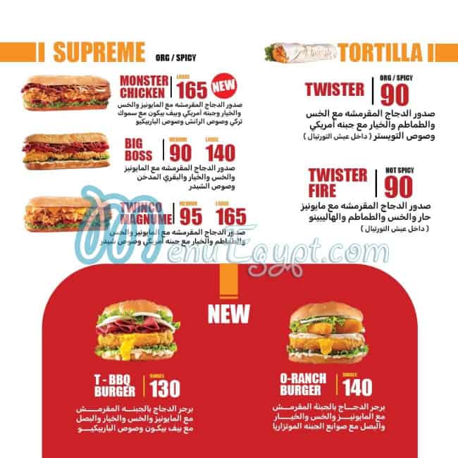 Chicken Twins menu 8