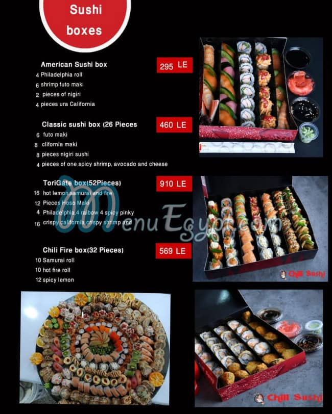 Chili Sushi menu 2