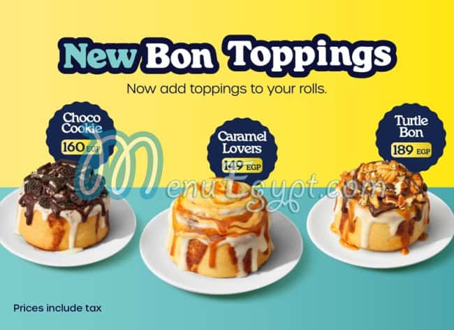 Cinnabon menu page 5 - prices
