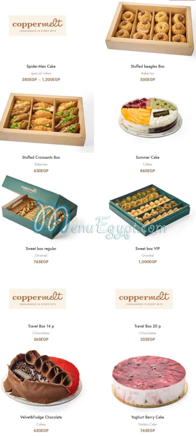 Coppermelt menu 14