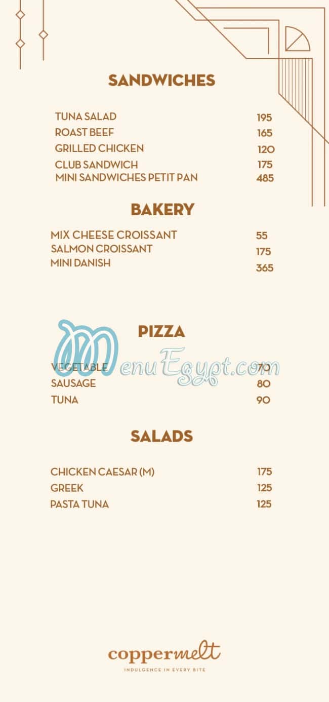 Coppermelt menu 7
