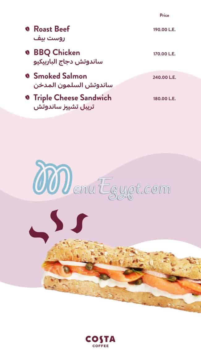 Costa Coffee Cafe menu 15
