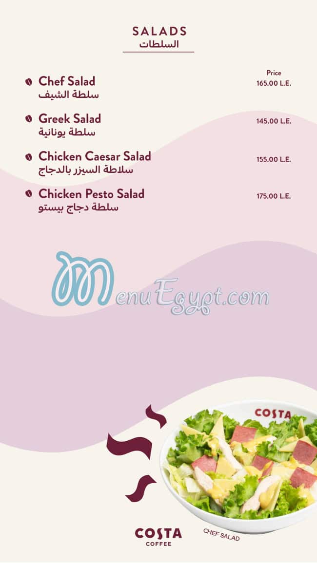 Costa Coffee Cafe menu 16