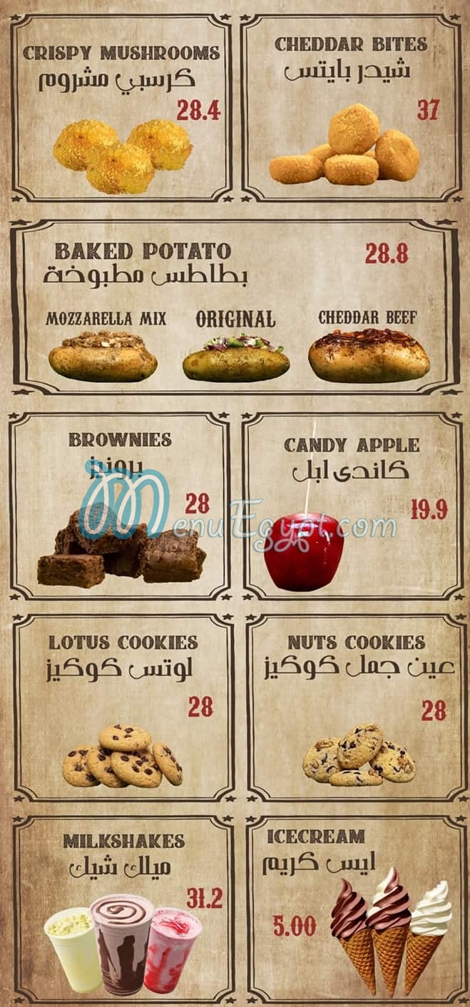 Cowboy Burger menu 4