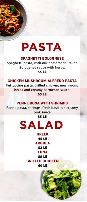 منيو كراست بيتزا صفحة 2 - الأسعار