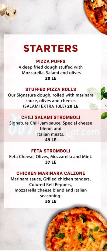 منيو كراست بيتزا صفحة 4 - الأسعار