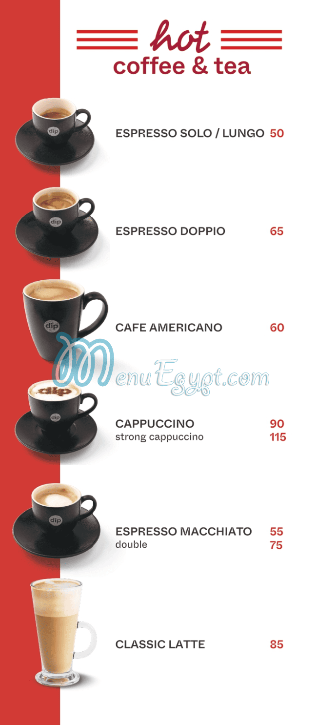 Dip Dip Cafe menu page 20 - prices