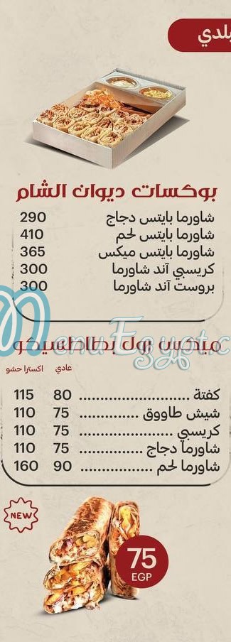 Diwan El Sham menu 3