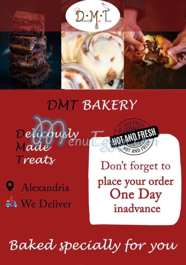 DMT Bakery menu 1