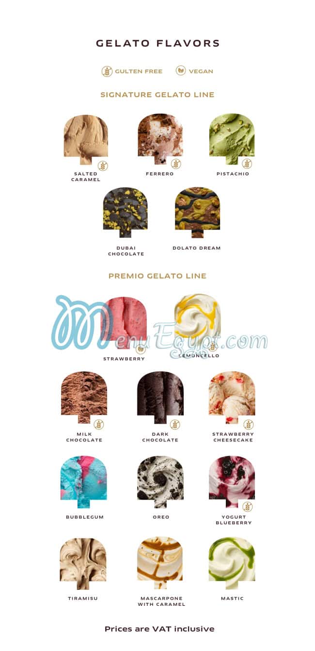 منيو دولاتو جيلاتيريا صفحة 3 - الأسعار