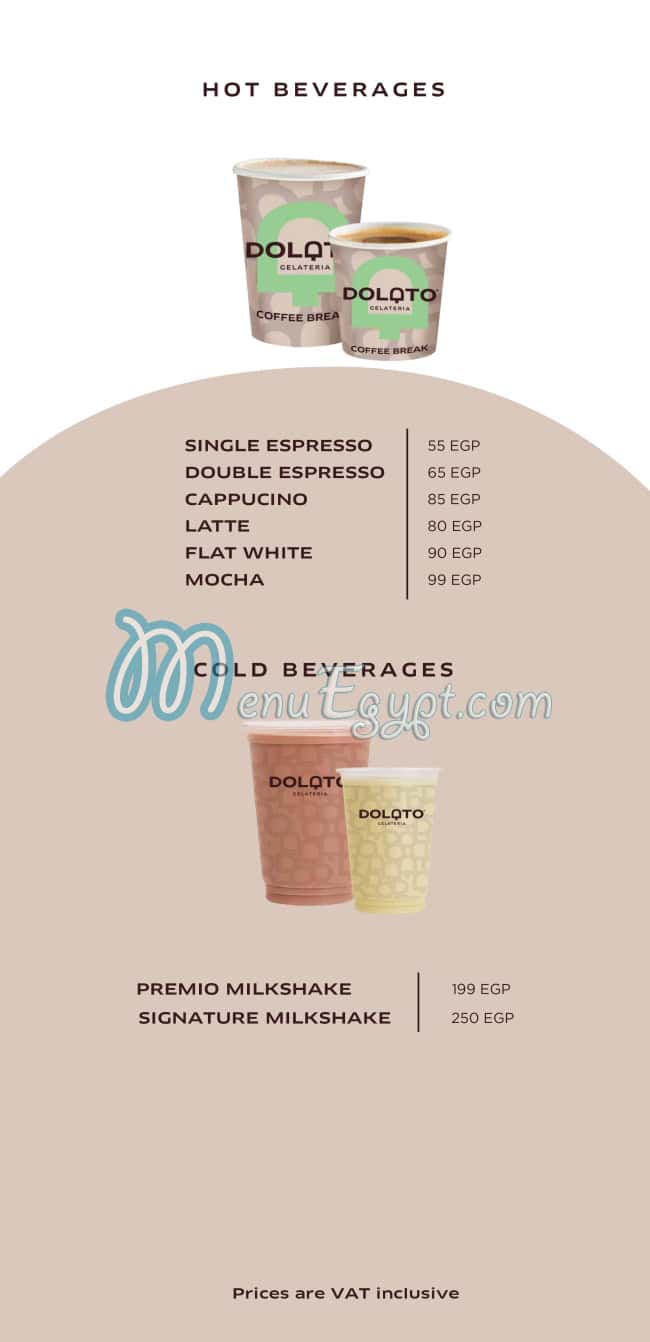 منيو دولاتو جيلاتيريا صفحة 8 - الأسعار