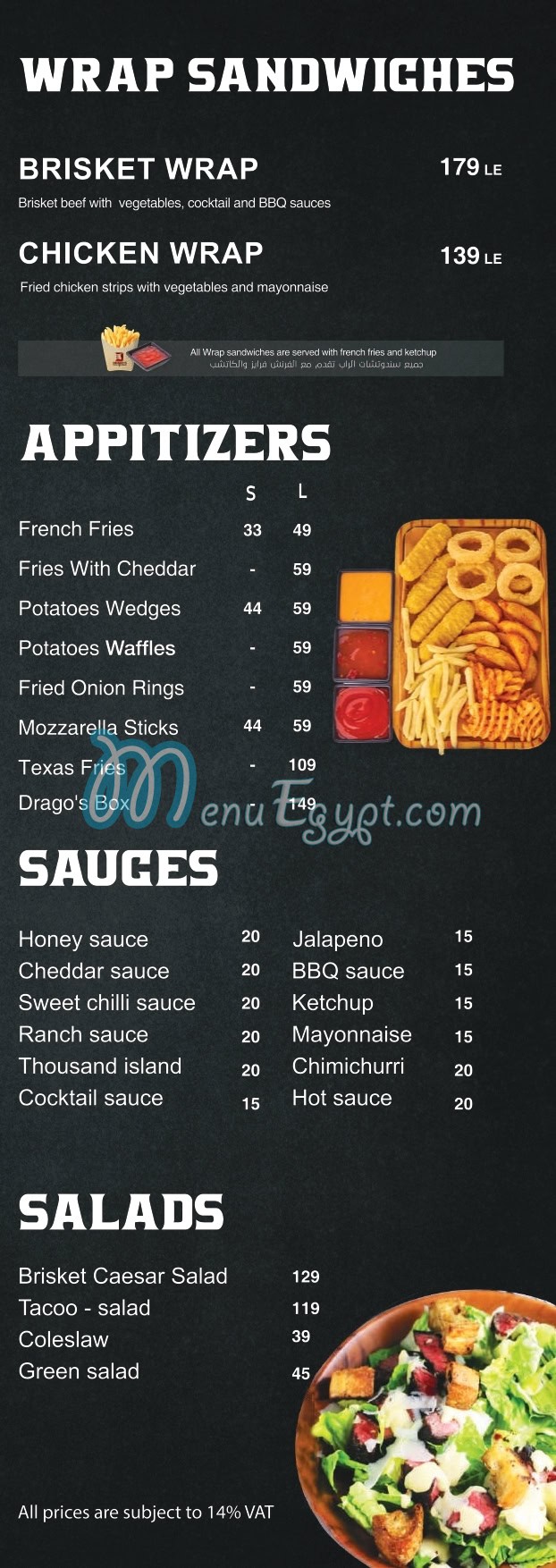 Dragos menu page 8 - prices