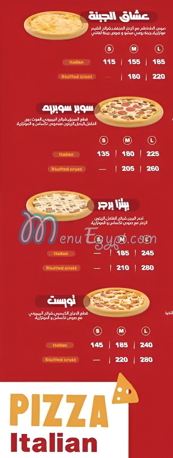 Estoda Cheese king menu 13