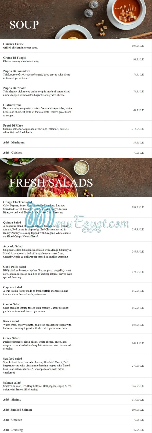 Favilla Lounge menu 4