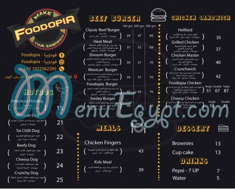 Foodopia menu 1