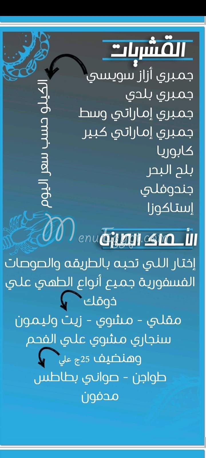 Fosforyta seafood menu 3