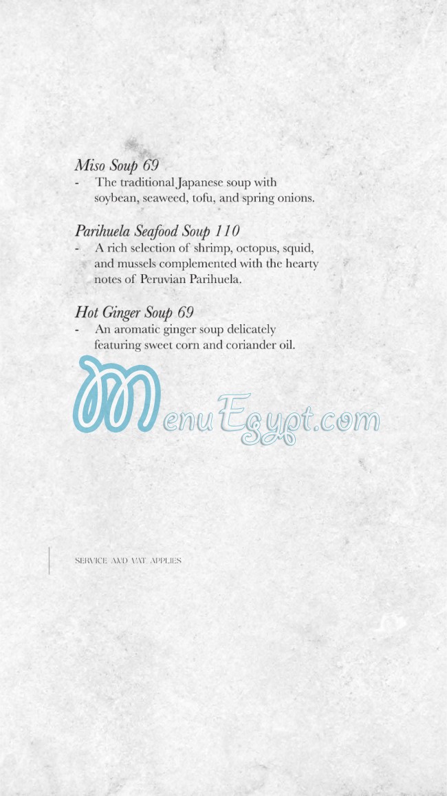 Ginger menu 1