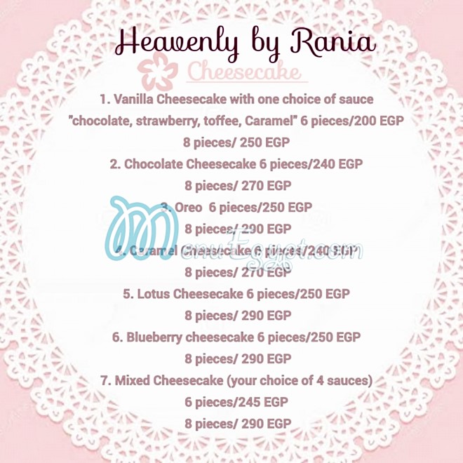 Heavenly by Rania menu 4