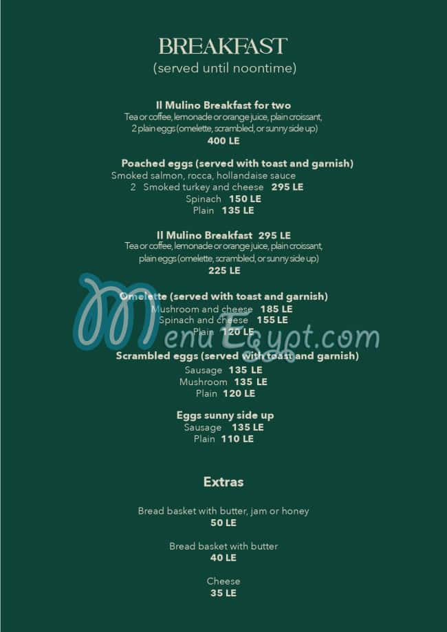 Il Mulino Bakery And Restaurant menu 1
