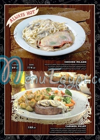 Johnny Carinos menu 1