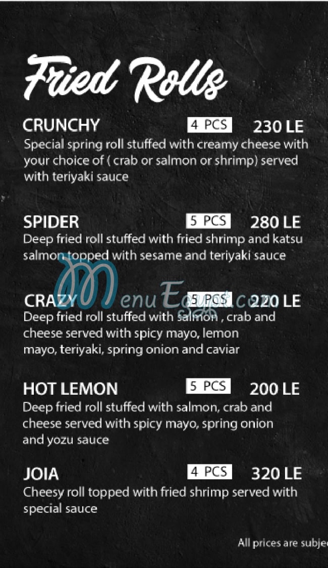 JOIA SUSHI and GRILL menu 11