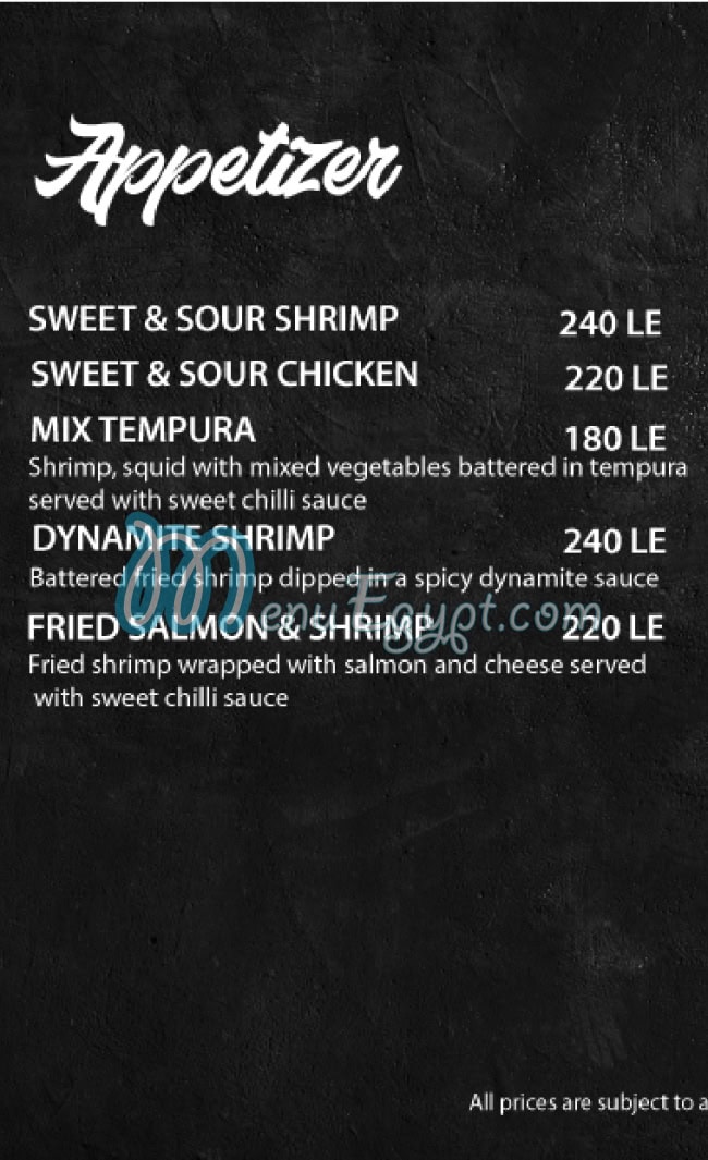 JOIA SUSHI and GRILL menu 3