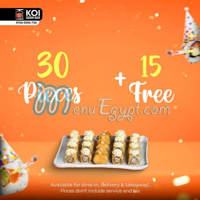 Koi Sushi menu 3