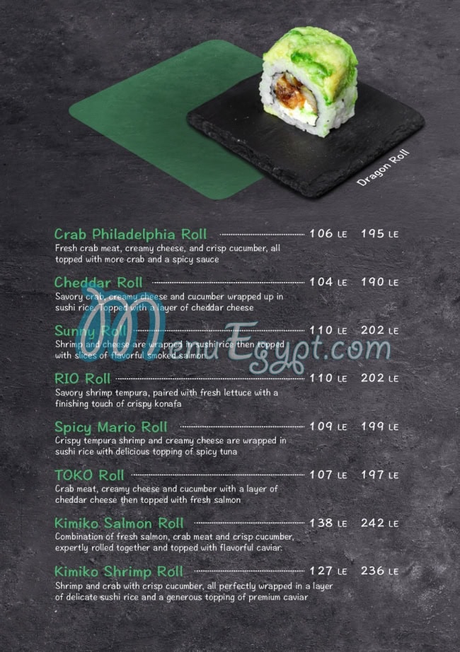 L Sushi menu 9