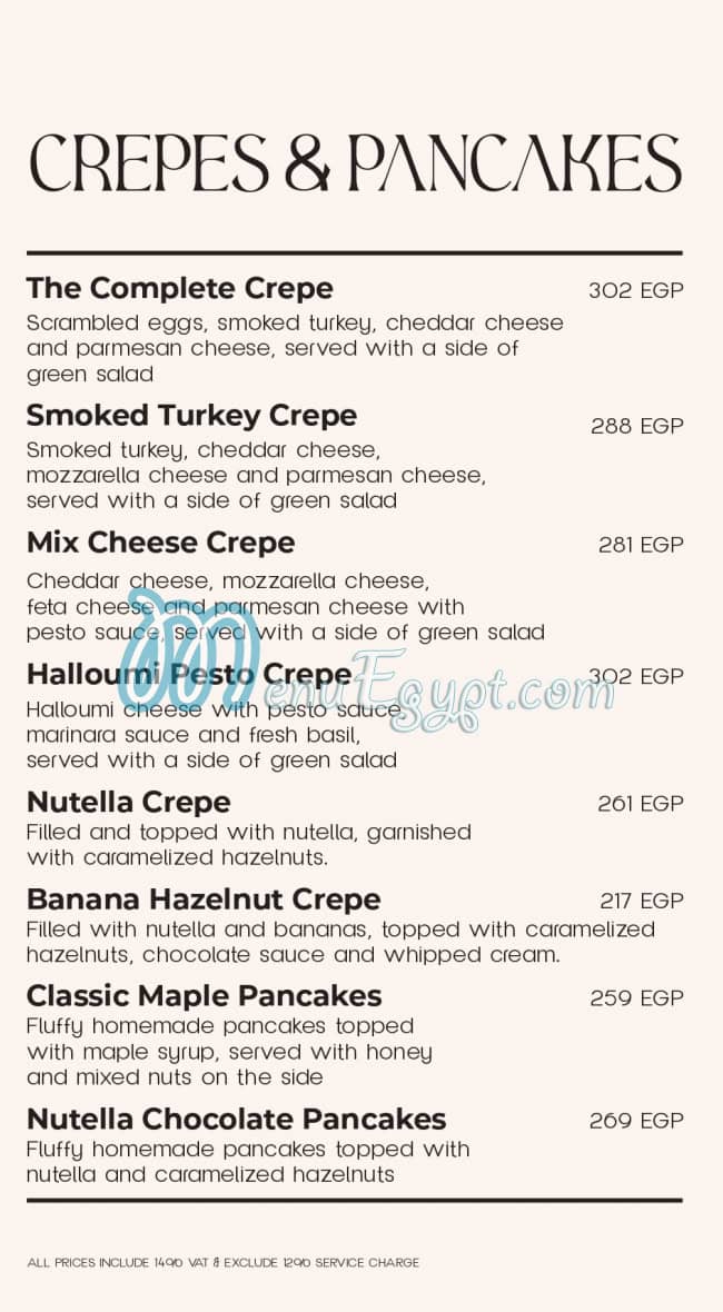 La Poire Cafe Cafe menu 2