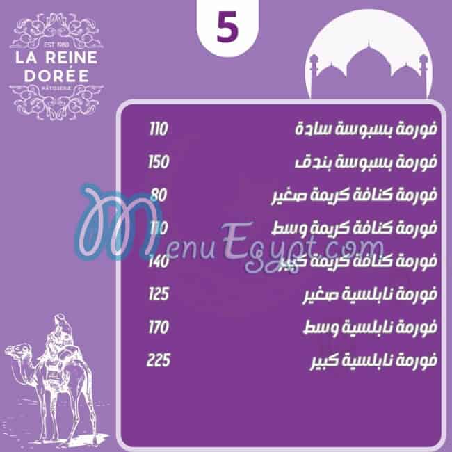 La Reine Doree Patisserie menu page 23 - prices
