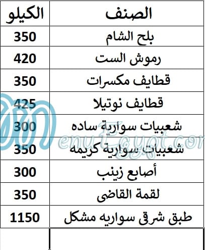 منيو حلوانى لاماندين صفحة 9 - الأسعار