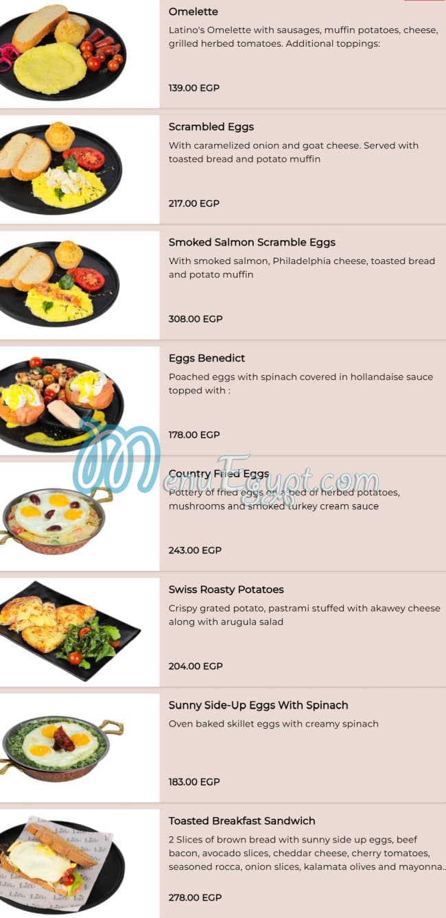 Latino Cafe Cafe menu 1