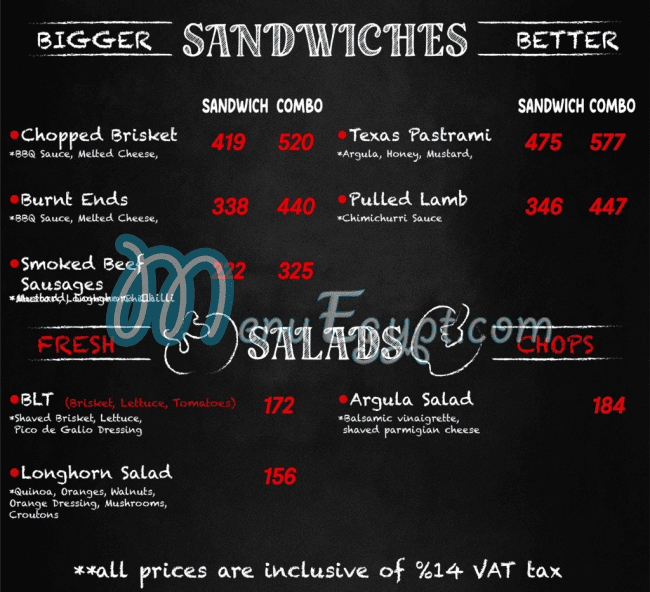 Longhorn Texas BBQ menu 3