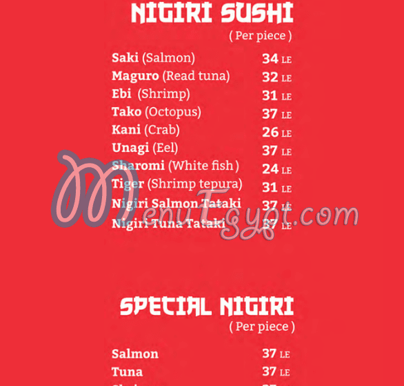 Maguro Sushi menu 5