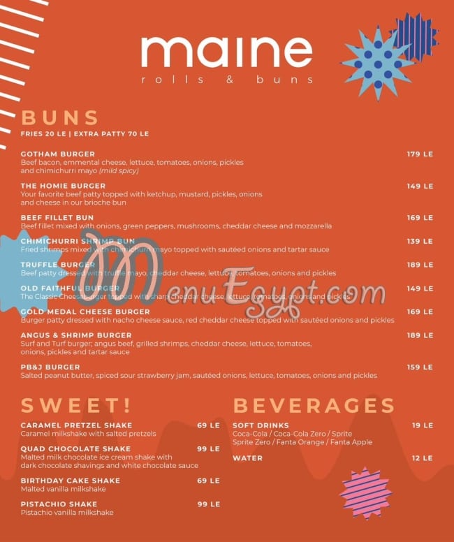 Maine menu 1