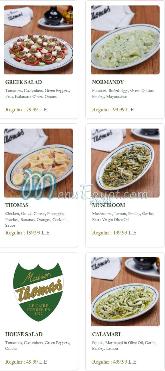 Maison Thomas menu 10