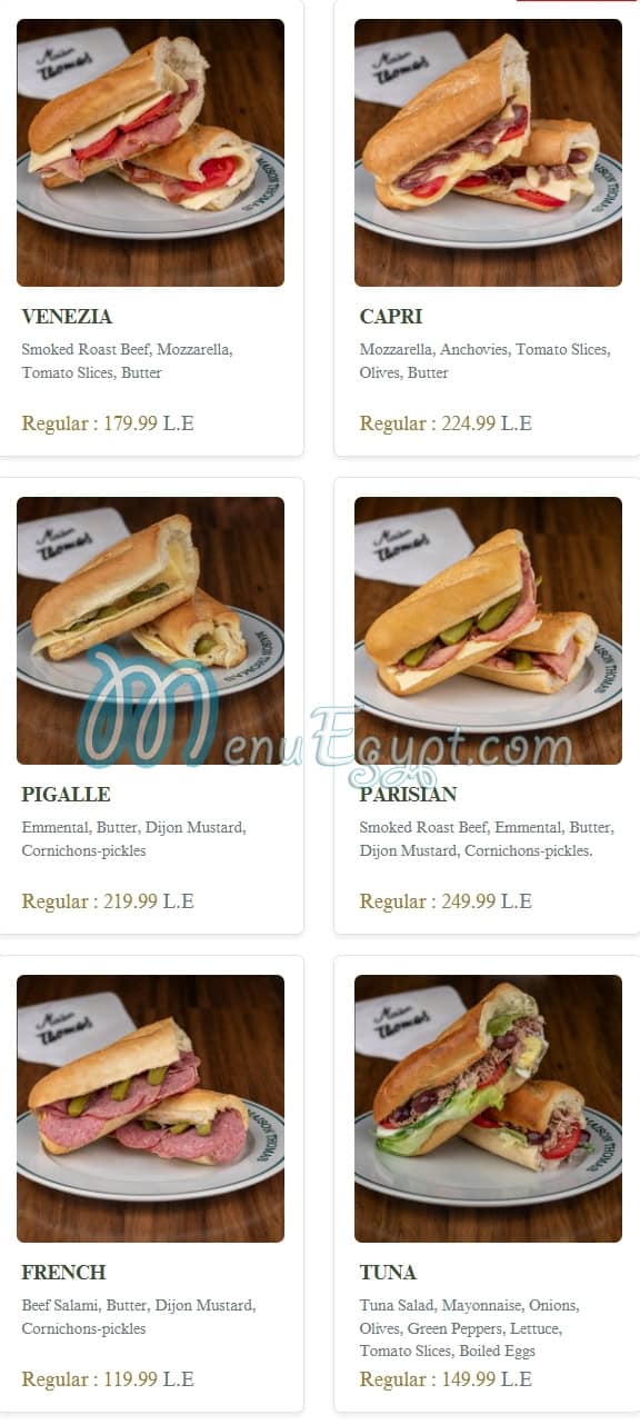 Maison Thomas menu 12