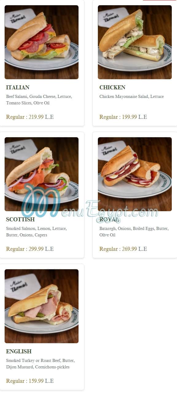 Maison Thomas menu 13