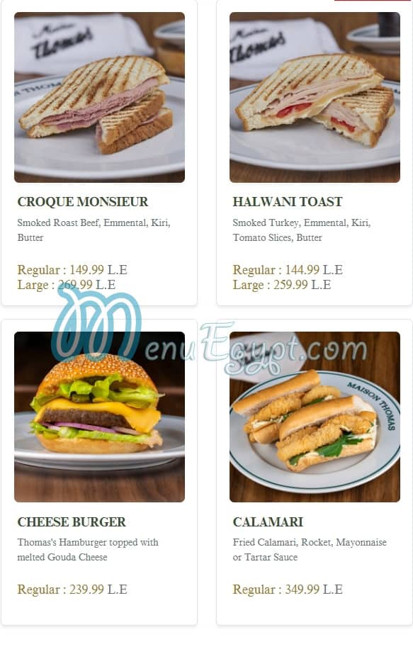 Maison Thomas menu 14
